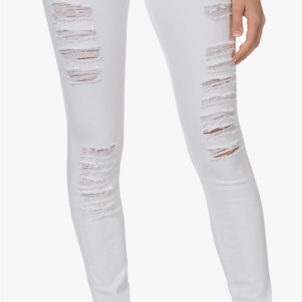 EUC - Frame - Le Skinny de Jeanne Ripped Jeans in Blanc - Size 24 Waist